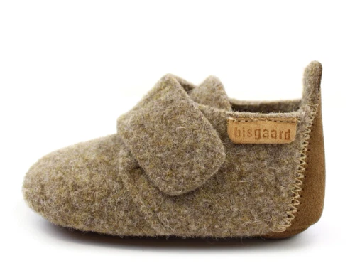 Bisgaard camel hjemmesko med velcro